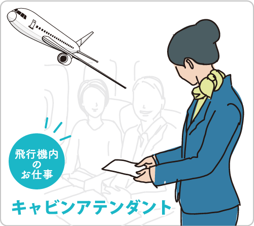 飛行機内のお仕事