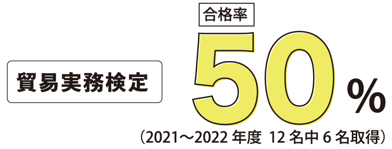 貿易実務検定合格率50％